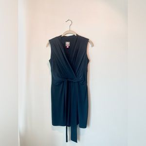 Vince Camuto Romper - Sleeveless, tie-waist, true navy colour, silk feel / US S
